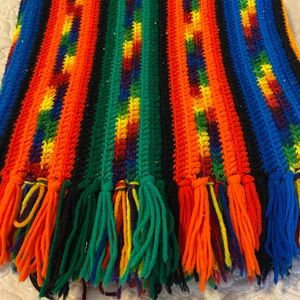 Handmade Crocheted ALL THE COLORS throw